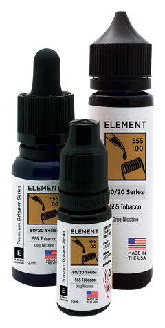 element 555 tobacco nic salt 555 Tobacco Dripper e-Liquid
