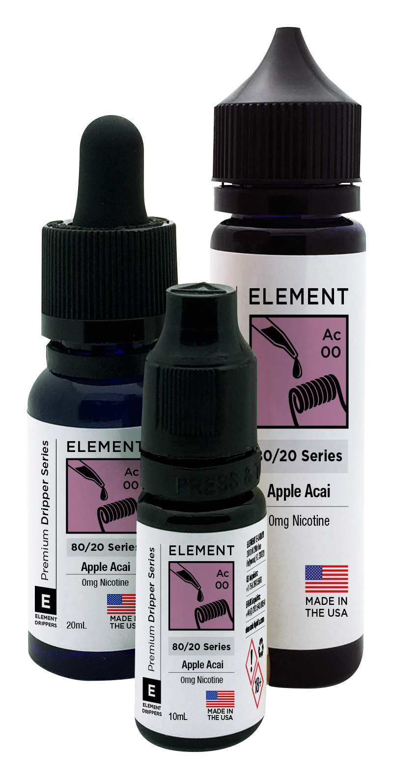 Apple Acai Dripper e-Liquid - Element e-Liquids Apple Acai Dripper e-Liquid - Element e-Liquids